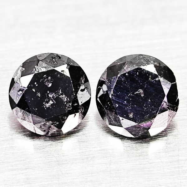 Natural Black Diamond 0.52 Ct. 2 Pcs Round Diamond Cut 3.9 Mm From Belgium: Product ID: 502100212 Product Name: Natural Natural Diamond Weight: 0.52 CT. Size: 3.9 x 3.9 x 2.4 MM. Shape: Round Diamond Cut Color: black Clarity:Opaque Luster: Good Gems Origin: Belgium Treatment: