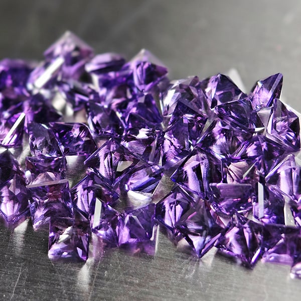 Natural Purple Amethyst 2.93 Ct. 50 Pcs. VVS Square Princess Cut 2.4 x 1.9 Mm. Gemstones From Brazil (1 of 3)