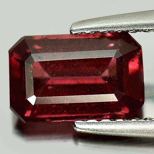 Natural Purplish Red Rhodolite Garnet 1.74 Ct. Octagon Shape 8.1 x 5.2 Mm. Gemstone From Madagascar: Product ID: 802933635 Product Name: Natural Rhodolite Weight: 1.74 CT. Size: 8.1 x 5.2 x 3.7 MM. Shape: Octagon Color: Red Clarity:VSI Luster: Good Gems Origin: Madagascar Treatment: Unheated Crystal 
