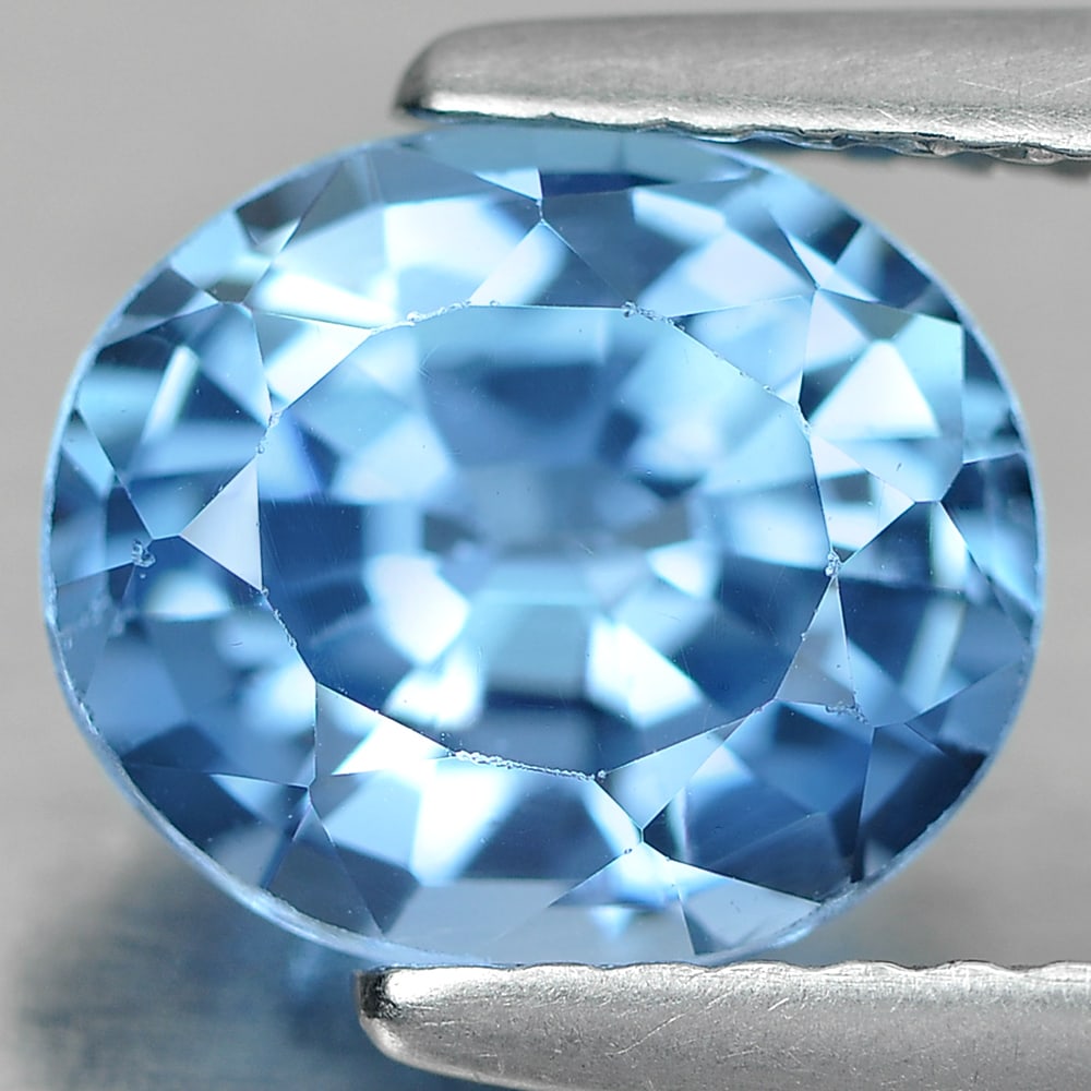 Natural Swiss Blue Topaz 1.99 Ct. Oval Shape 8.3 x 7 Mm Gemstone From Brazil: Product ID: 807167305 Product Name: Natural Blue Topaz Weight: 1.99 CT. Size: 8.3 x 7 x 4.6 MM. Shape: Oval Color: Swiss Blue Clarity:VSI Luster: Good Gems Origin: Brazil Treatment: Treated Crystal St