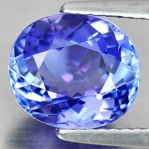 Natural Violetish Blue Tanzanite 3.13 Ct. Clean Oval Shape 9.64 x 8.53 Mm. Gemstone From Tanzania