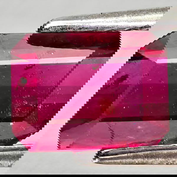 Natural Purplish Red Ruby 1.57 Ct. Octagon Shape 7 x 5.3 Mm Gemstone From Madagascar (1 of 3)