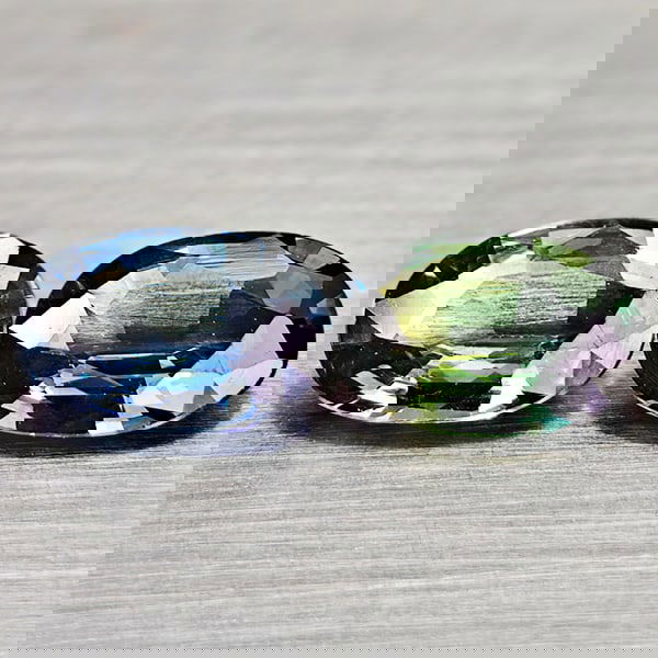 Natural Multi Color Songea Sapphire 0.96 Ct. 2 Pcs Oval Shape 6.1 x 4.1 Mm Gemstone From Tanzania (1 of 3)