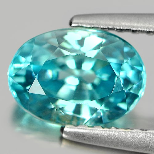 Natural Blue Zircon 1.81 Ct. Oval Shape 7.7 x 5.5 Mm Gemstone from Cambodia: Product ID: 807720768 Product Name: Natural Zircon Weight: 1.81 CT. Size: 7.7 x 5.5 x 4.2 MM. Shape: Oval Color: Blue Clarity:SI Luster: Good Gems Origin: Cambodia Treatment: Heated Crystal Structure: