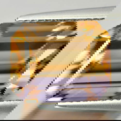 Natural Bi Color Ametrine 9.11 Ct. Clean Octagon Shape 12.2 x 9.8 Mm. Gemstone From Bolivia (1 of 3)