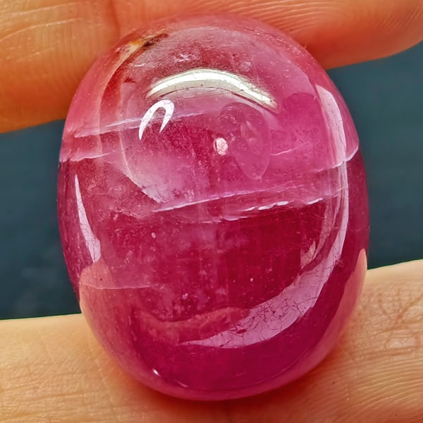 Natural Pink Red Ruby 74.35 Ct. Oval Cabochon Shape 23 x 19 Mm Gemstone From Madagascar (1 of 3)