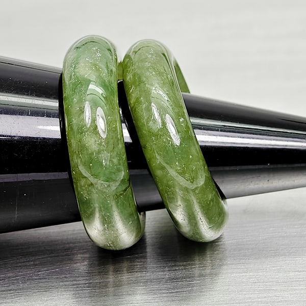 Natural Multi Color Jade 25.77 Ct. 2 Pcs Round Cabochon Rings Size 4.5 Gemstones From Burma: Product ID: 819814729 Product Name: Natural Gemstones Weight: 25.77 CT. Size: 21 x 15 MM. Shape: Round Cabochon Color: Multi-Color Clarity:Opaque Luster: Good Gems Origin: Burma Treatment: Unheated Cr