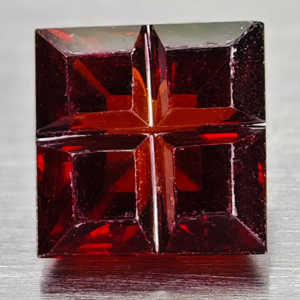 Natural Orange Red Spessartine Garnet 0.96 Ct. Fancy Shape 5 Mm Gemstone From Tanzania: Product ID: 102900377 Product Name: Natural Spessartine Weight: 0.96 CT. Size: 5 x 5 x 3.5 MM. Shape: Fancy Color: Orange Red Clarity:VVS Luster: Good Gems Origin: Tanzania Treatment: Unheated Crystal