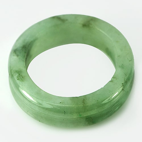 Natural Green Jade Ring Size 7.5 Gemstone Unheated 23.39 Ct. (1 of 3)