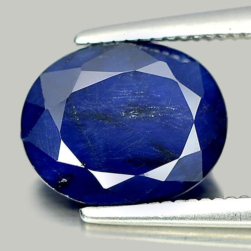 Natural Blue Sapphire 2.78 Ct. Oval Shape 9.8 x 7.9 Mm. Gemstone From Madagascar: Product ID: 806011311 Product Name: Natural Blue Sapphire Weight: 2.78 CT. Size: 9.8 x 7.9 x 4 MM. Shape: Oval Color: Deep Blue Clarity:Opaque Luster: Good Gems Origin: Madagascar Treatment: Heated ( 
