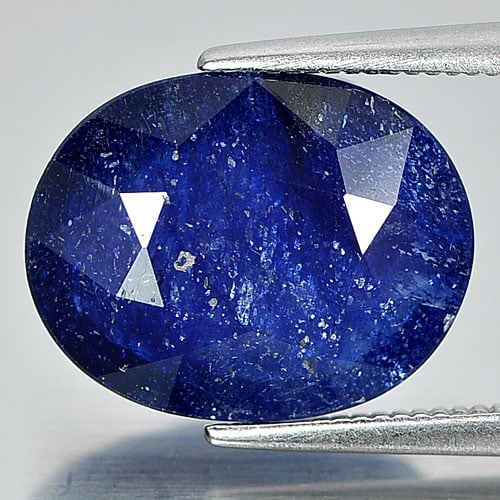 Natural Deep Blue Sapphire 6.10 Ct. Oval Shape 13.5 x 10.6 Mm Gemstone From Madagascar: Product ID: 806010724 Product Name: Natural Blue Sapphire Weight: 6.10 CT. Size: 13.5 x 10.6 x 4.4 MM. Shape: Oval Color: Deep Blue Clarity:SI Luster: Good Gems Origin: Madagascar Treatment: Heated (L
