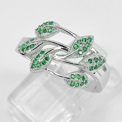925 Sterling Silver Ring Jewelry 4.19 Grams Olive Leaf Design Size 9: Product ID: 280610003 Product Type: 925 Sterling Silver Fine Jewelry Jewelry Weight: 4.19 Grams. Ring Size: 9 Resizable(Fee) Gemstones Color: Green Metal: Solid Silver 92.5%. Gemstone Detail: Average 