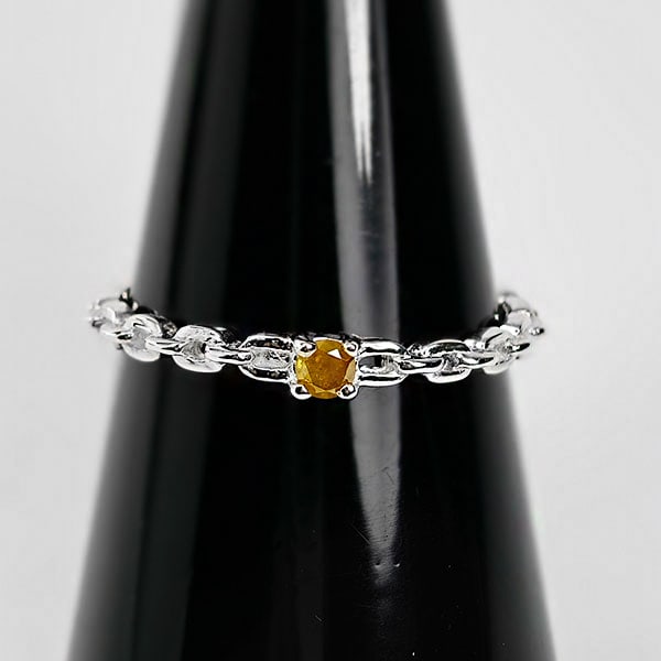 925 Sterling Silver Ring Jewelry 1.02 G. With Natural Diamond 0.22 Ct. Size 6.5 From Belgium (1 of 3)