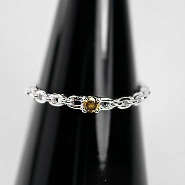 925 Sterling Silver Ring Jewelry 1.01 Grams With Natural Diamond 0.08 Ct. Size 6.5 From Belgium (1 of 3)