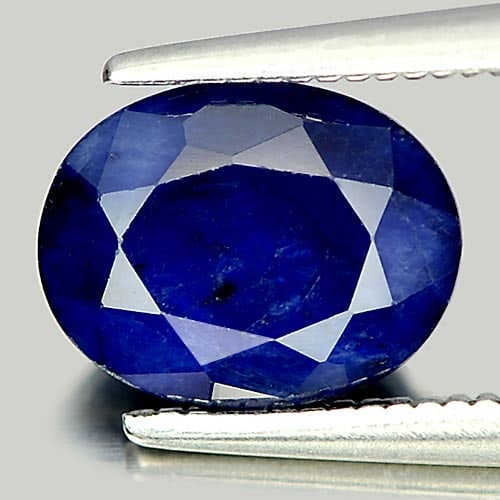 Natural Deep Blue Sapphire 2.26 Ct. Oval Shape 8.9 x 7 Mm Gemstone From Madagascar: Product ID: 806011261 Product Name: Natural Blue Sapphire Weight: 2.26 CT. Size: 8.9 x 7 x 4.1 MM. Shape: Oval Color: Deep Blue Clarity:Opaque Luster: Good Gems Origin: Madagascar Treatment: Heated (L