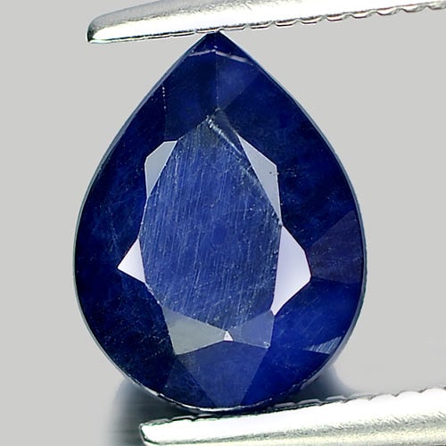 Natural Blue Diffusion Sapphire 2.01 Ct. Pear Shape 9 x 7 Mm Gemstone From Madagascar (1 of 3)