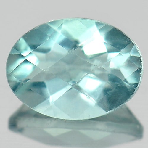 Natural Green Fluorite 1.30 Ct. Oval Checkerboard Cut 8 x 5.9 Mm. Unheated Gemstone From Brazil: Product ID: 802701930 Product Name: Natural Fluorite Weight: 1.30 CT. Size: 8 x 5.9 x 4.5 MM. Shape: Oval Checkerboard Color: LGreen Clarity:VSI Luster: Good Gems Origin: Brazil Treatment: Unheated Cr