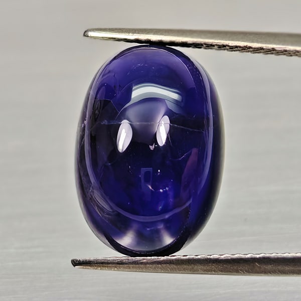Natural Blue Diffusion Sapphire 8.52 Ct. Oval Cabochon Shape 15.3 x 10.7 Mm Gemstone From Madagascar (1 of 3)