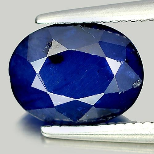 Natural Deep Blue Sapphire 2.02 Ct. Oval Shape 8.9 x 6.9 Mm Gemstone From Madagascar: Product ID: 806011263 Product Name: Natural Blue Sapphire Weight: 2.02 CT. Size: 8.9 x 6.9 x 3.7 MM. Shape: Oval Color: Deep Blue Clarity:Opaque Luster: Good Gems Origin: Madagascar Treatment: Heated 