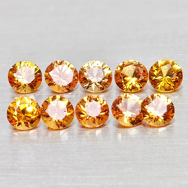 Natural Orange Songea Sapphire 0.61 Ct 10 Pcs Round Diamond Cut 2.4 Mm Gemstones From Tanzania: Product ID: 806162437 Product Name: Natural Orange Sapphire Weight: 0.61 CT. Size: 2.4 x 2.4 x 1.5 MM. Shape: Round Diamond Cut Color: Orange Clarity:VSI Luster: Good Gems Origin: Tanzania Treatment: 