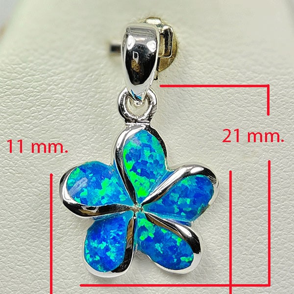 925 Sterling Silver Multi Color Blue Created Opal Pendant Jewelry 2.83 Grams (1 of 3)