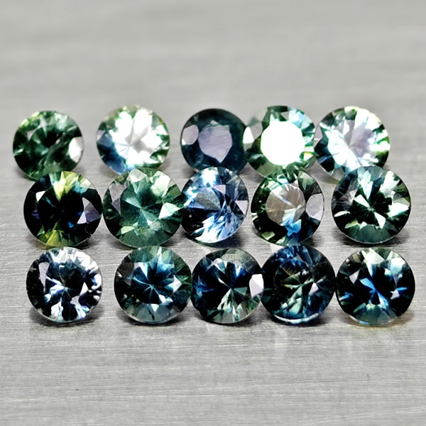 Natural Fancy Color Sapphire 1.43 Ct. 15 Pcs Round Diamand Cut 2.9 Mm Gemstones From Tanzania: Product ID: 806162265 Product Name: Natural Green Sapphire Weight: 1.43 CT. Size: 2.9 x 2.9 x 1.8 MM. Shape: Round Diamond Cut Color: Fancy Color Clarity:VSI Luster: Very Good Gems Origin: Tanzania Tr