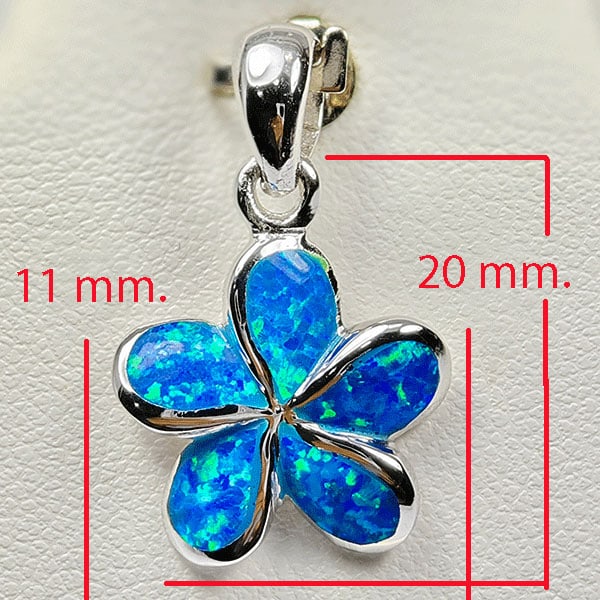 925 Sterling Silver Multi Color Blue Created Opal Pendant Jewelry 2.74 Grams (1 of 3)