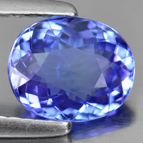 Natural Violetish Blue Tanzanite 1.47 Ct. VVS Oval Shape 7.67 x 6.32 Mm Gemstone From Tanzania (1 of 4)