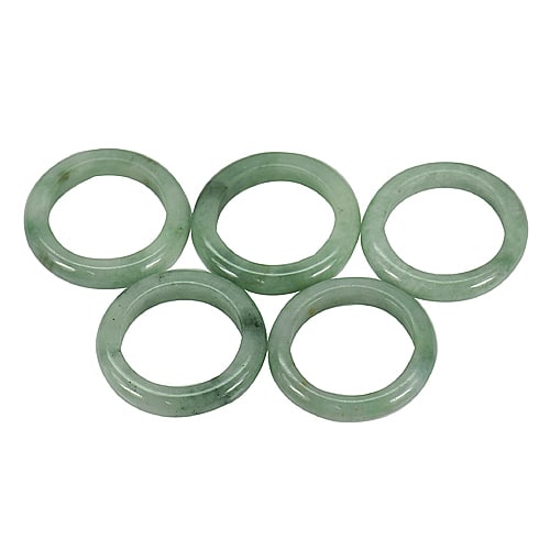 Natural Green Jade Rings 67.78 Ct. 5 Pcs Size 7 Gemstone (1 of 3)