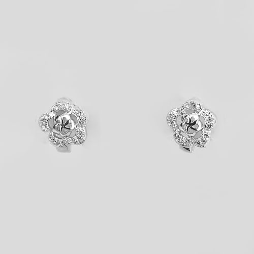 Real 925 Sterling Silver Jewelry Loop Earrings Flower 1.93 Grams.: Product ID: 280520022 Product Name: Natural Fashion Jewelry Weight: 1.93 CT. Size: 12 x 8 Mm. MM. Shape: Earrings Color: s Clarity:None Luster: None Gems Origin: Thailand Treatment: None Crystal Struc