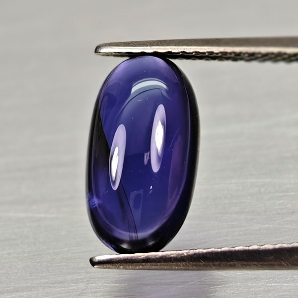 Natural Blue Diffusion Sapphire 3.34 Ct. Oval Cabochon Shape 13 x 7.1 Mm Gemstone From Madagascar (1 of 3)