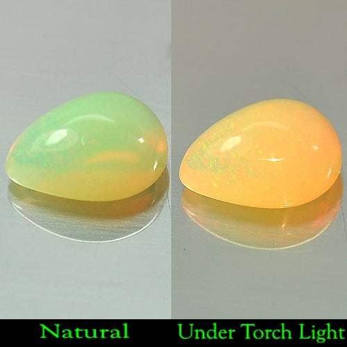 Natural Multi-Color Opal 1.66 Ct. Pear Cabochon Shape 10 x 7.5 Mm. Gemstone (1 of 3)