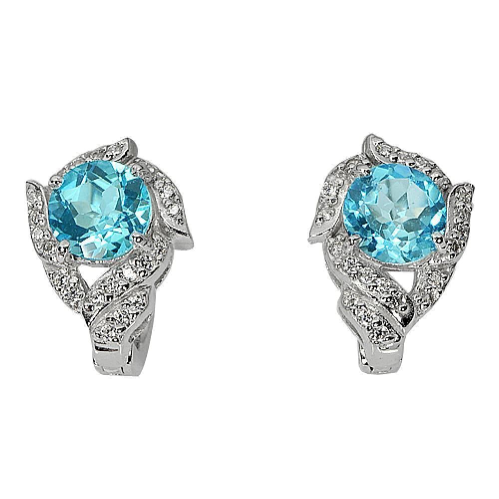 Natural Swiss Blue Topaz 925 Sterling Silver Earrings Jewelry 5.05 G.: Product ID: 207103173 Product Name: Sterling Silver Earrings Product Type: 925 Sterling Silver Fine Jewelry Jewelry Weight: 5.05 Grams. Gemstones Color: Blue Metal: Solid Silver 92.5%. Gemstone Detail