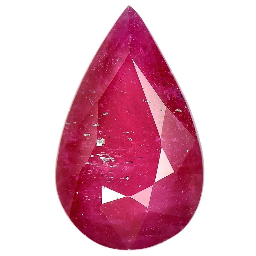 Natural Red Pink Ruby 2.94 Ct. Pear Shape 11.3 x 6.9 Mm. Gemstone From Mozambique (1 of 3)