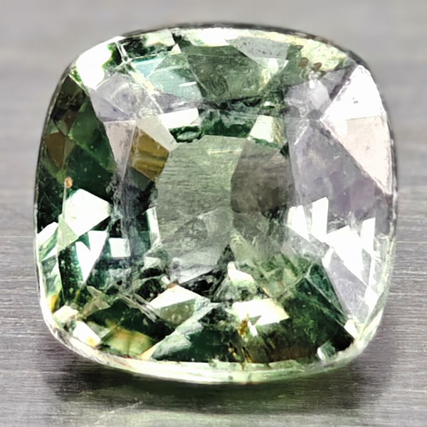 Natural Green Songea Sapphire 0.59 Ct. Cushion Shape 4.6 Mm Gemstone From Tanzania (1 of 3)