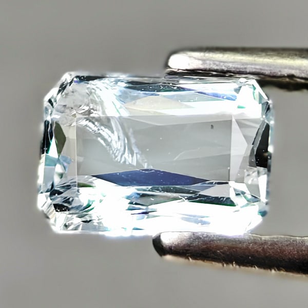 Natural Light Blue Aquamarine 0.52 Ct. Octagon Shape 5.9 x 4.2 Mm Gemstones From Brazil: Product ID: 800812010 Product Name: Natural Aquamarine Weight: 0.52 CT. Size: 5.9 x 4.2 x 2.6 MM. Shape: Octagon Color: Light Blue Clarity:VSI Luster: Good Gems Origin: Brazil Treatment: Unheated Crys