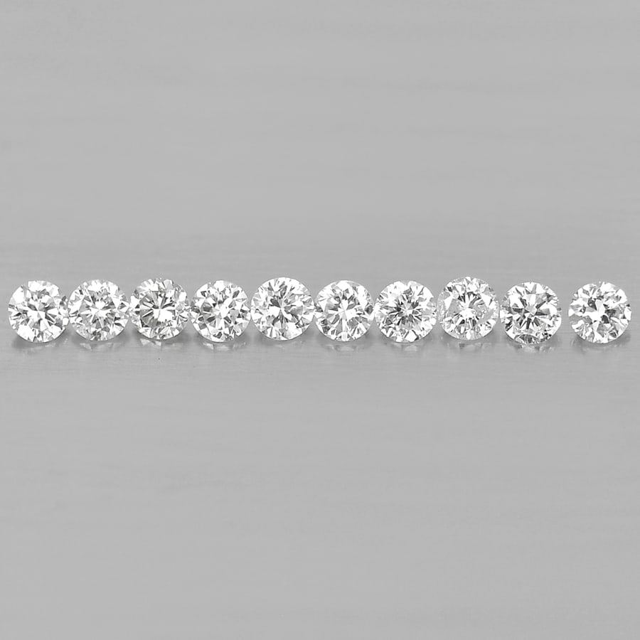Natural Loose Diamond 0.13 Ct. Round Brilliant Cut 1.5 Mm. 10 Pcs. From Belgium: Product ID: 802102697 Product Name: Natural Natural Diamond Weight: 0.13 CT. Size: 1.5 x 1.5 x 1.0 MM. Shape: Round Brilliant Cut Color: D Clarity:VSI Luster: Scintillating Gems Origin: Belgium Treatm