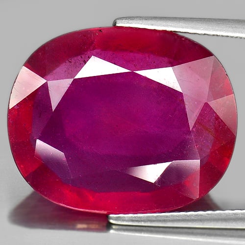 Natural Red Pink Ruby 22.58 Ct. Oval Shape 20 x 17.4 Mm. Gemstone From Mozambique (1 of 3)