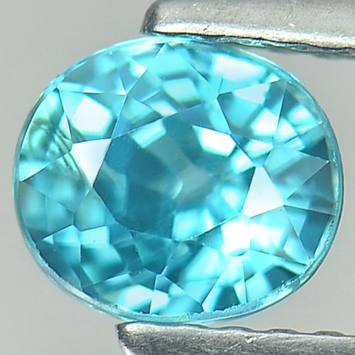 Natural Blue Zircon 1.28 Ct. Oval Shape 6.1 x 5.4 Mm. Gemstone From Cambodia: Product ID: 807727564 Product Name: Natural Zircon Weight: 1.28 CT. Size: 6.1 x 5.4 x 4.1 MM. Shape: Oval Color: Blue Clarity:I2 Luster: Good Gems Origin: Cambodia Treatment: Heated Crystal Structure: