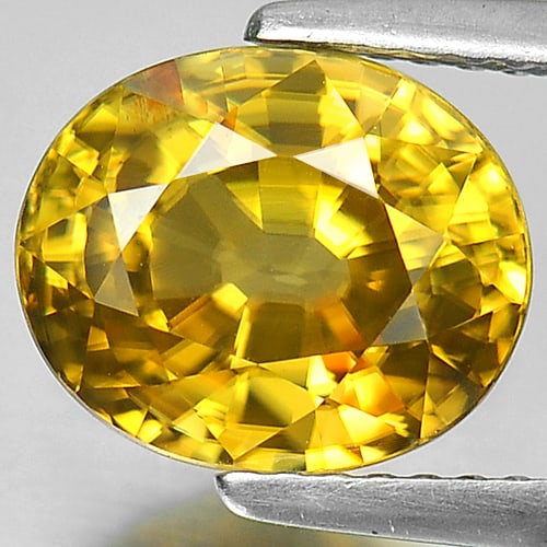 Natural Zircon Yellow 5.80 Ct. VVS Oval Shape 9.7 x 8 Mm. Gemstone From Cambodia: Product ID: 807722010 Product Name: Natural Zircon Weight: 5.80 CT. Size: 9.7 x 8 x 6.7 MM. Shape: Oval Color: Yellow Clarity:VVS Luster: Good Gems Origin: Cambodia Treatment: Heated Crystal Structure