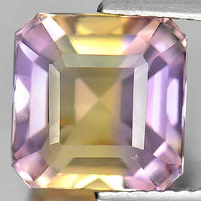 Natural Bi Color Ametrine 5.09 Ct. VVS Octagon Shape 10 x 9.6 Mm. Gemstone From Bolivia (1 of 3)