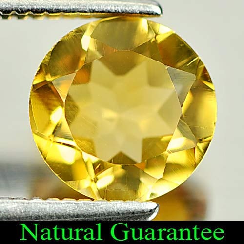 Natural Yellow Citrine 1.13 Ct. Round Shape 7.2 Mm Gemstone From Brazil: Product ID: 801811630 Product Name: Natural Citrine Weight: 1.13 CT. Size: 7.2 x 7.2 x 3.9 MM. Shape: Round Color: Yellow Clarity:VSI Luster: Good Gems Origin: Brazil Treatment: Unheated Crystal Struc