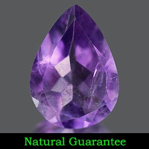 Natural Purple Amethyst 1.56 Ct. Pear Shape 9.9 x 7 Mm. Gemstone From Brazil (1 of 3)
