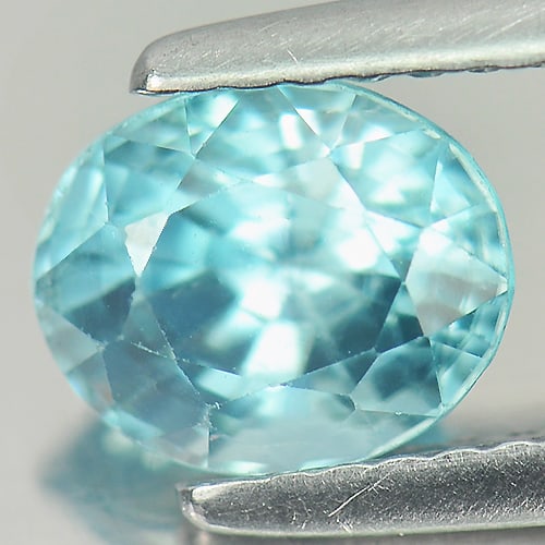 Natural Blue Zircon 1.77 Ct. Oval Shape 7.2 x 5.8 Mm. Gemstone From Cambodia: Product ID: 807720670 Product Name: Natural Zircon Weight: 1.77 CT. Size: 7.2 x 5.8 x 4.4 MM. Shape: Oval Color: Blue Clarity:VSI Luster: Good Gems Origin: Cambodia Treatment: Heated Crystal Structure
