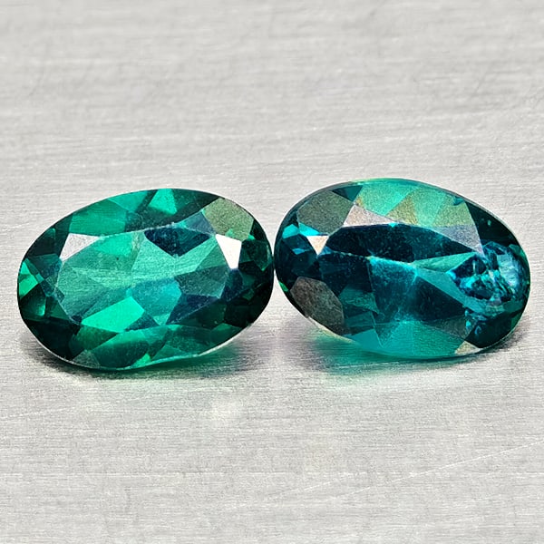 Natural Bluish Green Topaz 1.06 Ct. 2 Pcs Oval Shape 6.1 x 4.2 Mm Gemstones From Brazil: Product ID: 807168089 Product Name: Natural Topaz Weight: 1.06 CT. Size: 6.1 x 4.2 x 3.1 MM. Shape: Oval Color: Bluish Green Clarity:VSI Luster: Good Gems Origin: Brazil Treatment: Treated Crystal Str