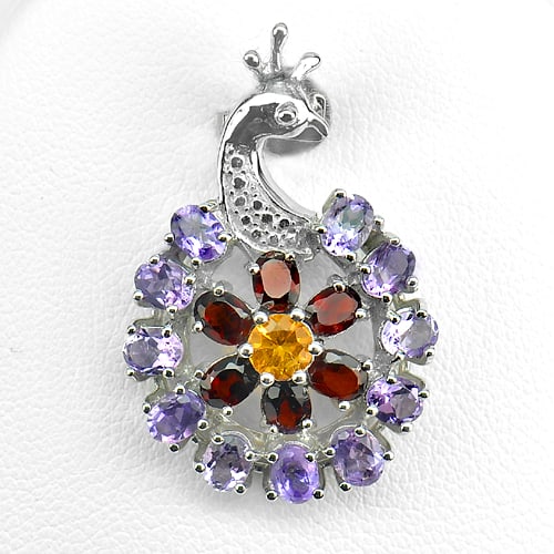 Natural Amethyst Garnet Citrine 925 Sterling Silver Pendant Jewelry 3.78 G.: Product ID: 281030137 Product Name: Sterling Silver Pendant Product Type: 925 Sterling Silver Fine Jewelry Jewelry Weight: 3.78 Grams. Gemstones Color: Multi-Color Metal: Solid Silver 92.5%. Gemstone 