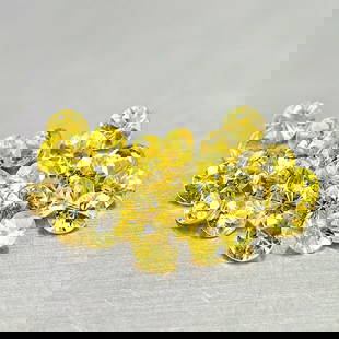 Natural Yellow Songea Sapphire 2.23 Ct. 26 Pcs Round Diamond Cut 2.8 Mm Gemstones From Tanzania: Product ID: 806161958 Product Name: Natural Orange Sapphire Weight: 2.23 CT. Size: 2.8 x 2.8 x 1.9 MM. Shape: Round Diamond Cut Color: Yellow Clarity:VSI Luster: Good Gems Origin: Tanzania Treatment: