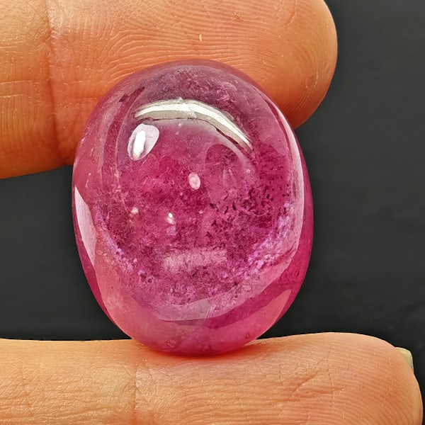 Natural Pink Red Ruby 42.58 Ct. Oval Cabochon Shape 21 x 17 Mm Gemstone From Madagascar (1 of 3)