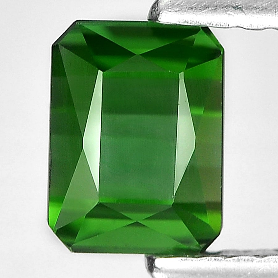 Natural Green Tourmaline 1.05 Ct. VVS Octagon Shape 6 x 4.5 Mm. Unheated Gemstone From Nigeria (1 of 3)