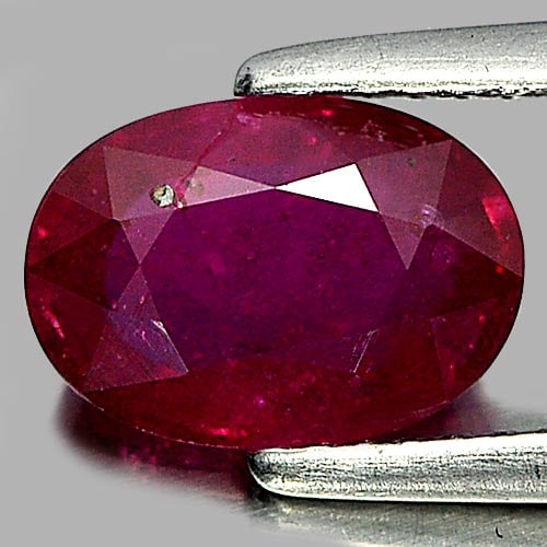 Natural Purplish Pink Ruby 2.28 Ct. Oval Shape 9.2 x 6.5 Mm. Gemstone From Mozambique (1 of 3)